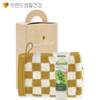 브생건900호 2종 케이스세트(카밀 핸드크림+뱀부선염 핸드고리수건타올)