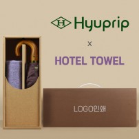 협립 3단60 곡자 슈퍼 엔티크 초고밀도 완전자동 우양산 +협립호텔코마170타월-세트