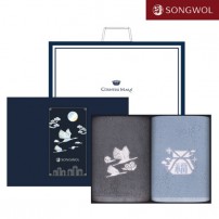 송월타올 달보드레 전통 자개(130g) 자수 2P세트
