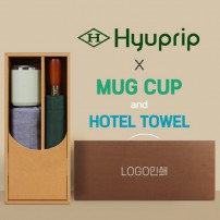 협립 3단70엔티크 고밀도 완전자동우산 +뱀부170세면타월+로하스머그컵-세트