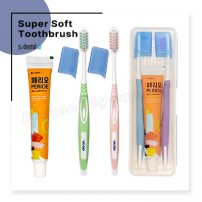 커플 니치 슈퍼소프트캡칫솔 페리오치약 슬림모 구강세트