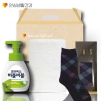 돌봄케어129호(닥스양말+국산타올170g+크리넥스 버블버블 핸드워시)