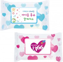 20매 하트2색 물티슈