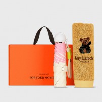 벨솔라 캔디볼 초경량 우양산 미니 컬러암막 5단 양우산 선물세트 답례품+무한타올세트 기라로쉬 베어 140g 수건세트