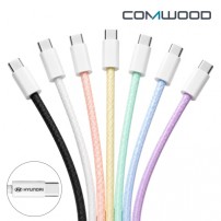 컴우드 PD 60W 1M CtoC 패브릭 초고속 충전 컬러 케이블