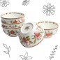 달리아꽃 면기5P 세트, 엠보싱+입체+금박디자인