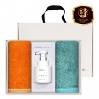 송월 생활공작소 3P 세트 (솔리드 뱀부 타올 2매 + 핸드워시 250ml 1개)
