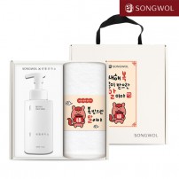송월 핸드워시 기프트세트 39 (붉은 말이야 띠지 호텔수건 150g 1P + 생활공작소500ml 1P)