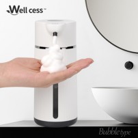 웰세스 W-1500B 자동 디스펜서 버블타입 대용량 충전식 벽걸이 핸드워시 거품 세정기