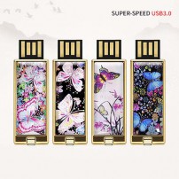 빛나 꽃나비 시리즈 자개 USB메모리 USB3.0 16GB~128GB (4종 이미지)