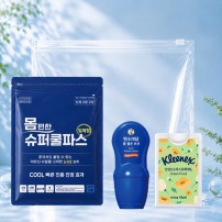 몸편한 구급키트 3종세트 21호(일체형 쿨파스+멘소래담 롤온로션+크리넥스 안심 손소독)