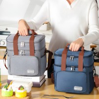 더블 2중지퍼 손잡이 보냉백 도시락 가방 K2627