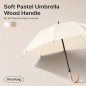 65 10k Soft pastel 감성 곡자 우산 (크림) *컬러인쇄 가능*