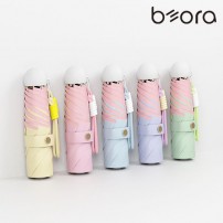 BOR 069 캔디볼 투톤 6K 초경량 우양산 미니 컬러암막 UV차단 5단 우산
