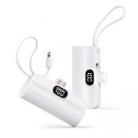 시크론 도킹형 듀얼 LED 디스플레이 보조배터리 5,000mAh CC-510 (C타입메인)