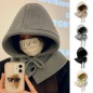 클래시 니트 후드 바라클라바 방한 겨울모자