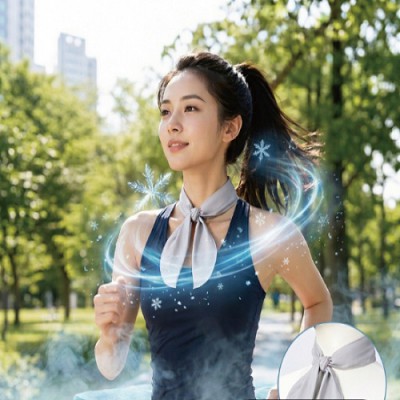 쁘띠 여름 실크 쿨 스카프 P2655
