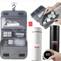 LED 온도계 텀블러 보온병 500ml+여행용 세면 파우치 캐리어 워시백
