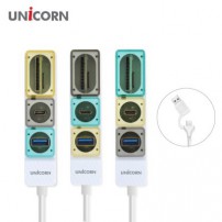 [유니콘] Gen2 USB3.2 멀티 USB허브 (A+C타입 젠더) TF SD카드리더기 RHC-300C