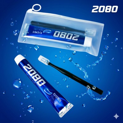 애경 2080 치석케어 치약 나드 컴팩트 칫솔 양치세트