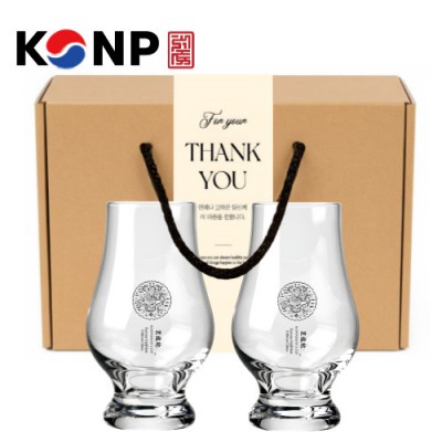 한국전통 K컬쳐 곤룡포 위스키잔 노징글라스 양주 니트잔 170ml 2P 선물세트