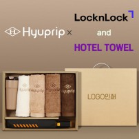 협립 3단60 슈퍼TEN(10K) 컨테이너 완전자동우산 +협립40수호텔코마180타월4P+락앤락 메트로카페-세트