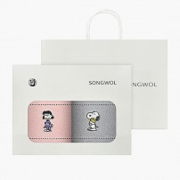[송월타올] 스누피 프렌즈 2매 선물세트+쇼핑백 기념수건 답례품