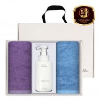 송월 생활공작소 3P 세트 (뱀부프리미엄무지 타올 2매 + 핸드워시 500ml 1개)