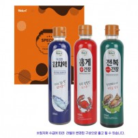 선물세트 3종 500ml(홍게간장+전복 간장+깊은맛 참치액)명절선물세트 답례품