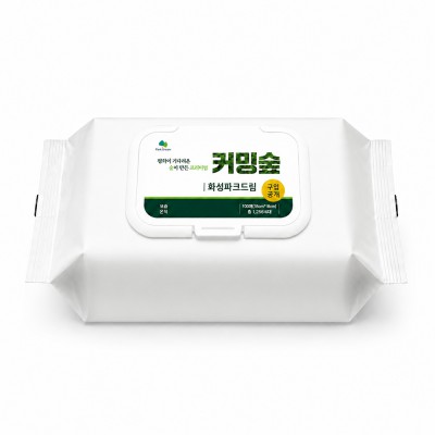 무광화이트 캡형 100매 물티슈