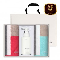 송월 생활공작소 3P 세트 (컬러웨이 타올 2매 + 핸드워시 500ml 1개)