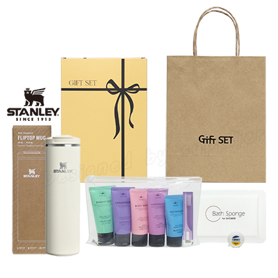 스탠리 트랜짓 플립탑머그473ml 텀블러세트6호 LG미니스8종 치실 바디스펀지 쇼핑백포함